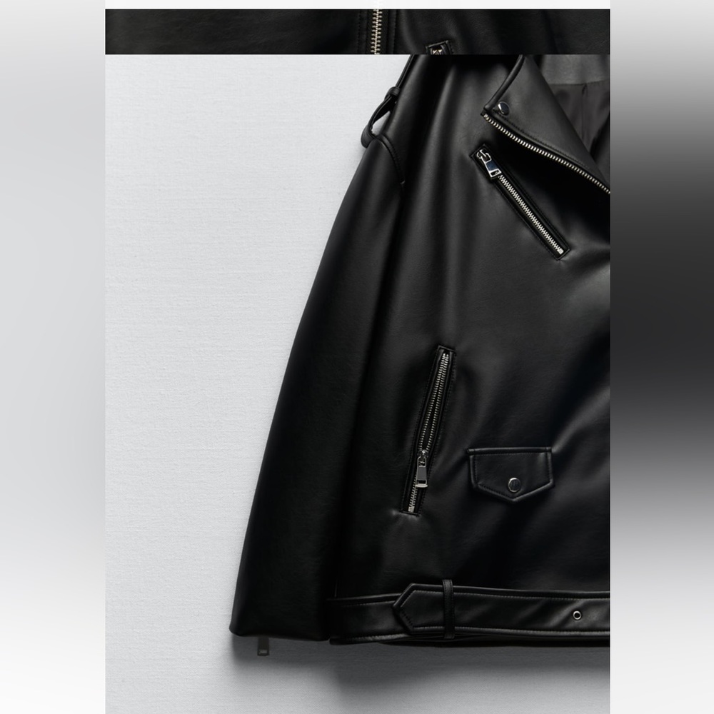 Brand New Zara Oversize Faux Leather Jacket, size M - Picture 5 of 8